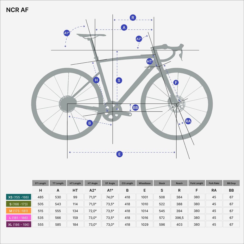 Ποδήλατο δρόμου Shimano Tiagra 2x10S Endurance NCR AF - Λευκό